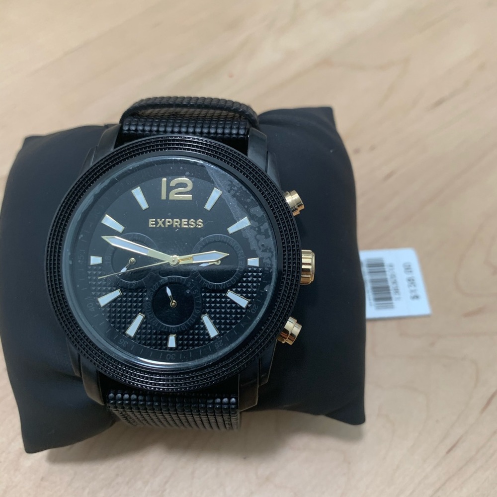 Express men’s black watch new in box